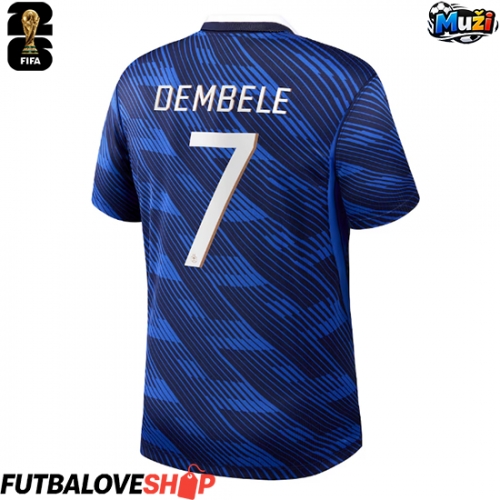 Dres Francúzsko Ousmane Dembele #7 Domáci MS 2026 Krátky Rukáv